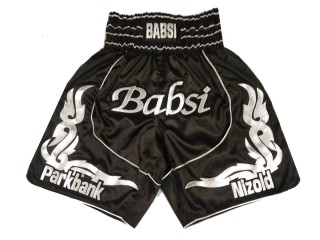 Shorts Boxe Anglaise Personnalisé : KNBSH-024-Noir